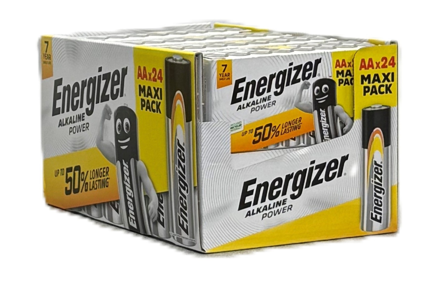 Energizer Power Alkaline AA Battery Maxi Pack (8 Packs of 24)